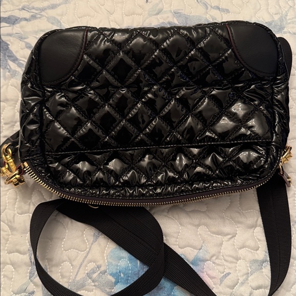 MZ Wallace Glossy Black Quilted Crossbody Bag - Picture 4 of 5